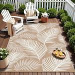 Pauwer Waterproof 5x8 Outdoor Reversible Rug