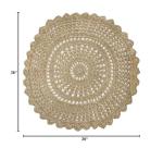Jute Round Crochet Rug - Boho Farmhouse Accent