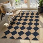 Lahome Colette Checkered Jute Outdoor 3x5 Rug