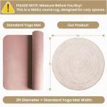 Faux Jute Round Non-Slip Area Rug 2ft Khaki