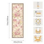 Pink Vintage Boho Floral 2x6 Machine Washable Runner Rug
