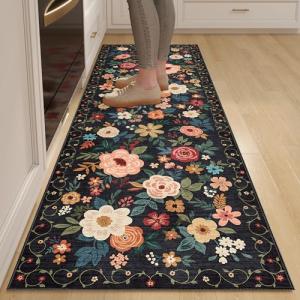 DUKINO Washable Floral Runner Rug 2x6
