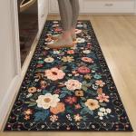 DUKINO Washable Floral Runner Rug 2x6