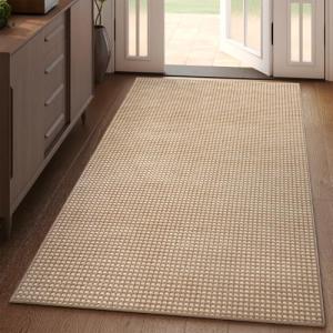Boho 3x5 Washable Area Runner Rug - Brown
