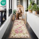 Pink Vintage Boho Floral 2x6 Machine Washable Runner Rug