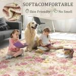 Pink Vintage Boho Floral 2x6 Machine Washable Runner Rug