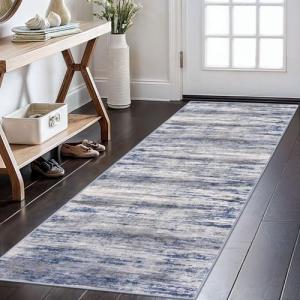 KOZYFLY Abstract Washable 2x6 Runner Rug