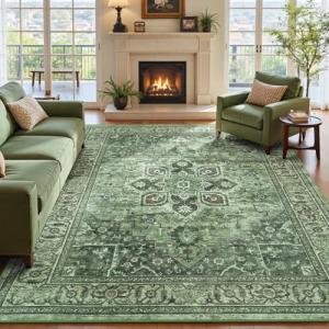 Sage Green Vintage 8x10 Area Rug for Home