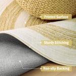 Carvapet Round Faux Jute Area Rug 3ft