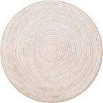 Faux Jute Round Non-Slip Area Rug 2ft Khaki