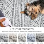 KUTA 2x6 Non-Slip Grey Moroccan Runner Rug