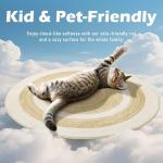 Carvapet Round Faux Jute Area Rug 3ft