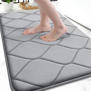 Smiry Ultra Soft Non-Slip Bath Mat, Grey