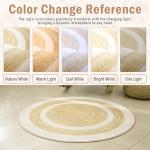 Carvapet Round Faux Jute Area Rug 3ft