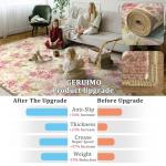 Pink Vintage Boho Floral 2x6 Machine Washable Runner Rug