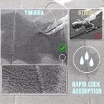 Yimobra Memory Foam Bath Mat, Super Soft Absorbent Bathroom Rug Non Slip, Quick Dry, Machine Washable Floor Carpet for Tub Shower, Home Decor Accessories, 24x17, Grey