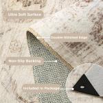 Beige 5x7 Washable Boho Area Rug