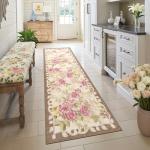 Pink Vintage Boho Floral 2x6 Machine Washable Runner Rug