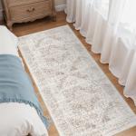 EISUROM Vintage Non-Slip Hallway Runner Rug