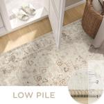 Beige 5x7 Washable Boho Area Rug
