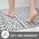 KUTA 2x6 Non-Slip Grey Moroccan Runner Rug