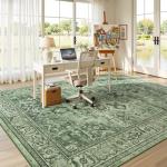 Sage Green Vintage 8x10 Area Rug for Home