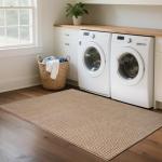 Boho 3x5 Washable Area Runner Rug - Brown