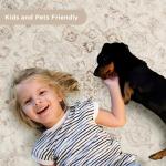 Beige 5x7 Washable Boho Area Rug