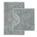 Light Grey Bath Mat Set, Absorbent & Non-Slip