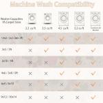 Beige Non-Slip Floral Door Mat Rug 24x17 Inch