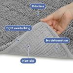 Bcoimo 24"x17" Non-Slip Chenille Bath Mat