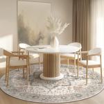 Genimo 5FT Round Machine Washable Area Rug