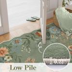 Lahome Floral Round Washable Area Rug, 6ft