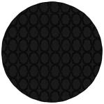 Sparta Non-Slip Black Round Area Rug, 5 Ft