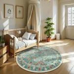 Lahome Washable Non-Slip Round Boho Rug 4ft