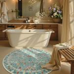 Lahome Washable Non-Slip Round Boho Rug 4ft