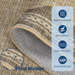 Scalloped Jute Round Rug - Soft Tan Design