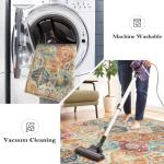 Lahome Soft Moroccan Trellis Washable Round Rug