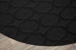 Sparta Non-Slip Black Round Area Rug, 5 Ft