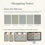 LIVEBOX 6 Ft Checkered Round Washable Rug