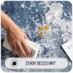 Blue 4ft Washable Round Area Rug for Home