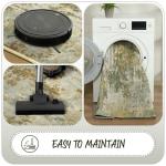 Green Round Washable Area Rug for Entryway