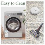 Jinchan 4ft Floral Round Non-Slip Area Rug