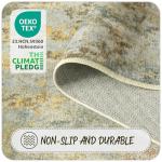 Green Round Washable Area Rug for Entryway