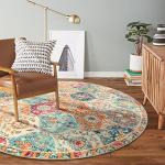Lahome Soft Moroccan Trellis Washable Round Rug
