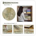 Green Round Washable Area Rug for Entryway