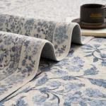 Jinchan 4ft Floral Round Non-Slip Area Rug