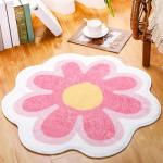 Cute Flower Round Area Rug for Girls' Rooms