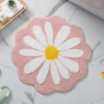 Pink Flower Bath Mat - Soft & Non-Slip