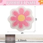 Cute Flower Round Area Rug for Girls Room